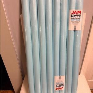 JAM Matte Baby Blue Wrapping Paper Rolls